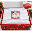 Holiday Ohio Gift Box with folded white tissue paper and A Special Thank You gift tag, ready for corporate, client or employee Christmas gifting. 